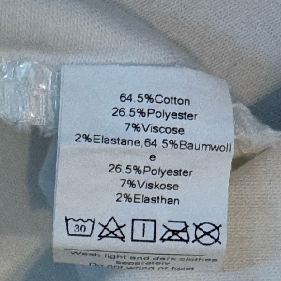 Belle Poque White Denim Midi Skirt with Contrast Stitching size XL - Picture 7 of 10